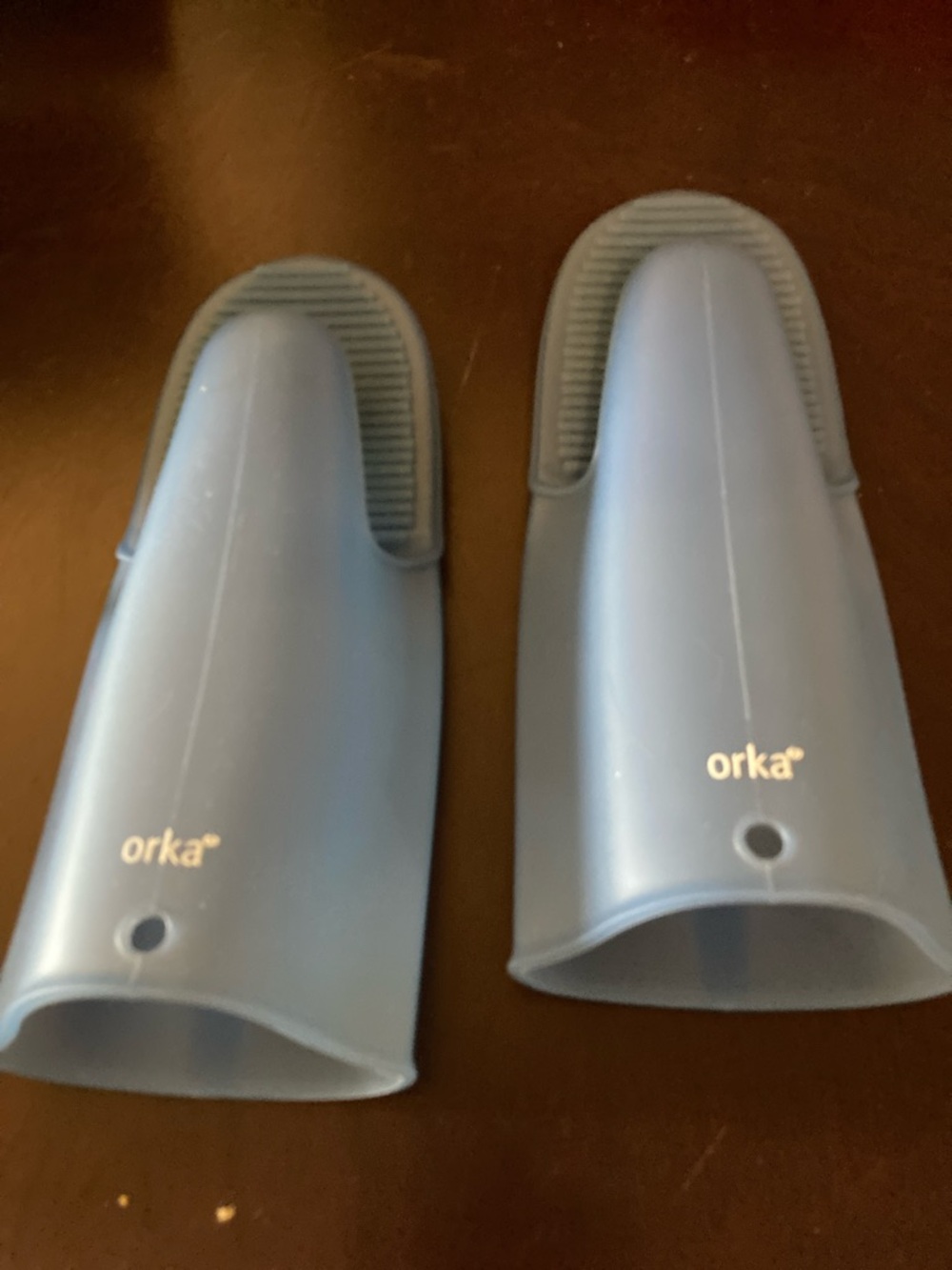 Orka Blue Silicone Finger Protectors - Heat Resistant OVEN MITTS